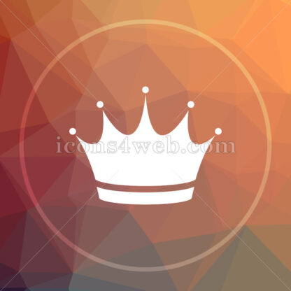 Crown low poly icon. Website low poly icon - Website icons