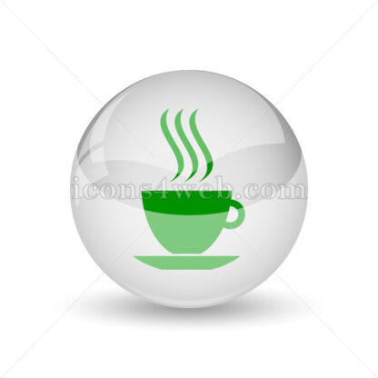 Cup glossy icon. Cup glossy button - Icons for website