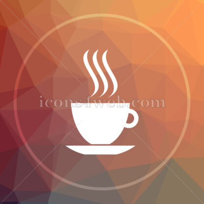 Cup low poly icon. Website low poly icon - Icons for website