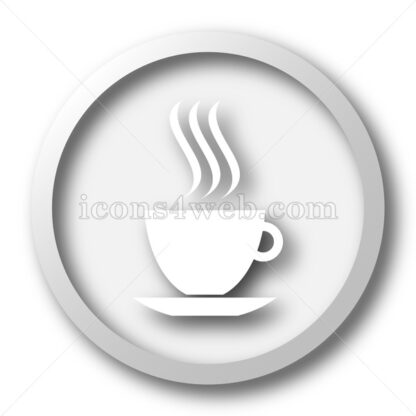 Cup white icon. Cup white button - Icons for website