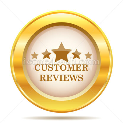 Customer reviews golden button - Website icons