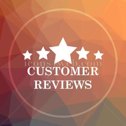Customer reviews low poly icon. Website low poly icon - Website icons