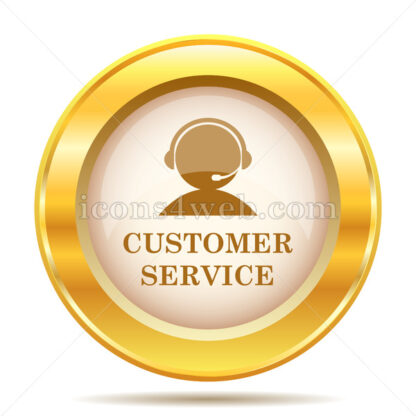 Customer service golden button - Website icons