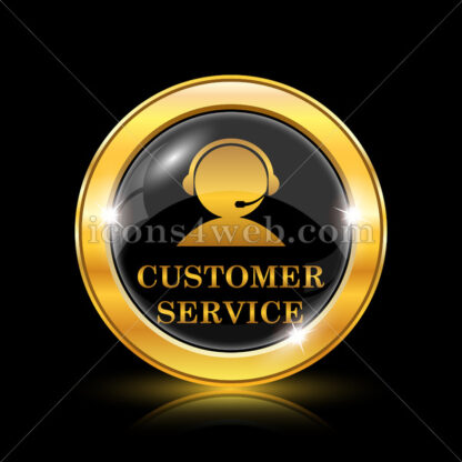 Customer service golden icon. - Website icons