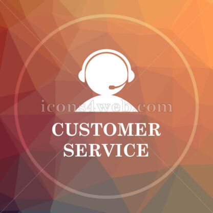 Customer service low poly icon. Website low poly icon - Website icons