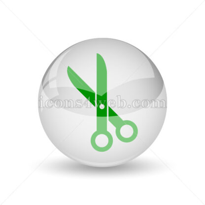 Cut glossy icon. Cut glossy button - Website icons