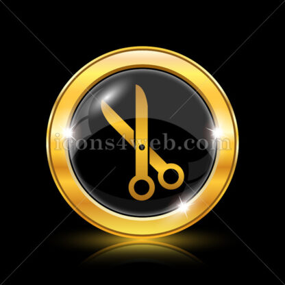 Cut golden icon. - Website icons