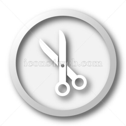 Cut white icon. Cut white button - Website icons