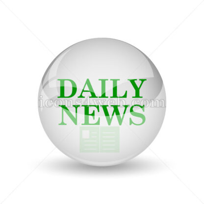 Daily news glossy icon. Daily news glossy button - Website icons