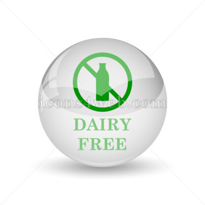 Dairy free glossy icon. Dairy free glossy button - Website icons