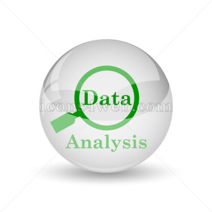 Data analysis glossy icon. Data analysis glossy button - Website icons