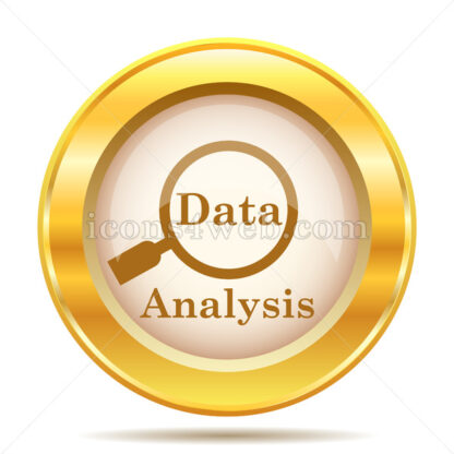 Data analysis golden button - Website icons