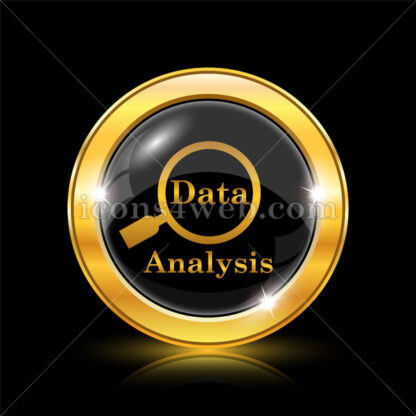 Data analysis golden icon. - Website icons