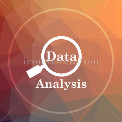 Data analysis low poly icon. Website low poly icon - Website icons