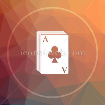 Deck of cards low poly icon. Website low poly icon - Website icons
