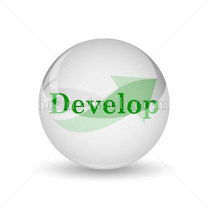 Develop glossy icon. Develop glossy button - Website icons