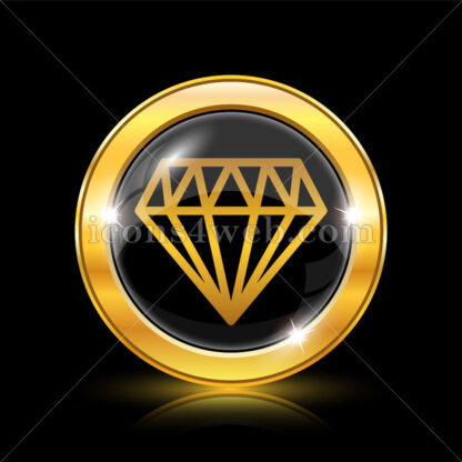 Diamond golden icon. - Website icons