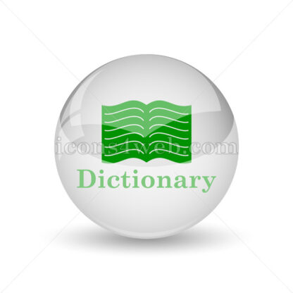 Dictionary glossy icon. Dictionary glossy button - Website icons