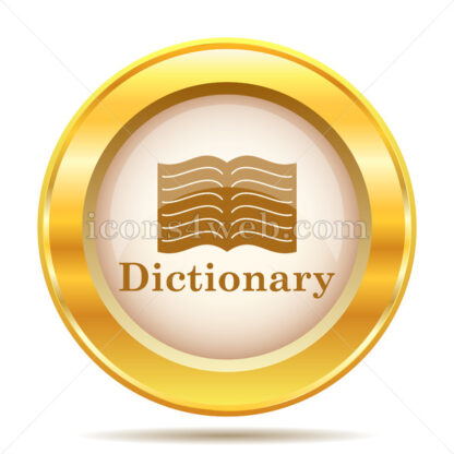 Dictionary golden button - Website icons
