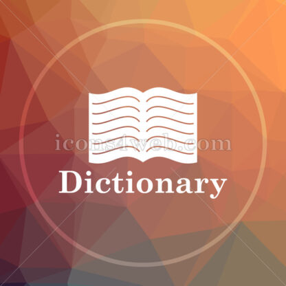 Dictionary low poly icon. Website low poly icon - Website icons