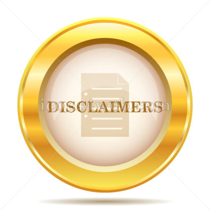 Disclaimers golden button - Website icons