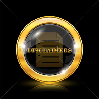 Disclaimers golden icon. - Website icons