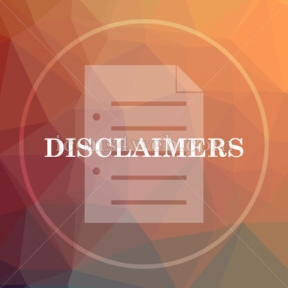 Disclaimers low poly icon. Website low poly icon - Website icons