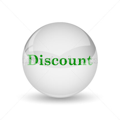 Discount glossy icon. Discount glossy button - Website icons
