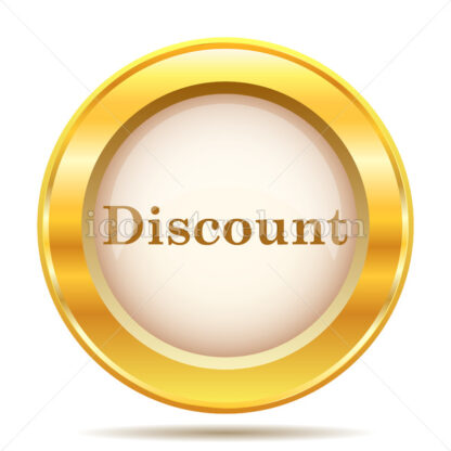 Discount golden button - Website icons