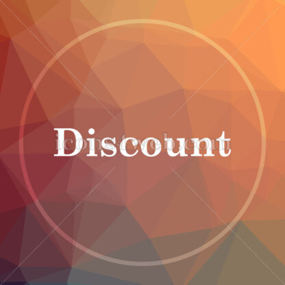 Discount low poly icon. Website low poly icon - Website icons