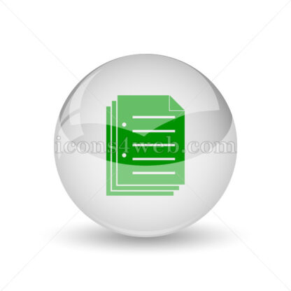 Document glossy icon. Document glossy button - Website icons