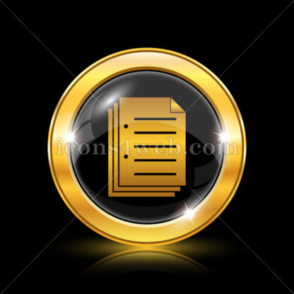 Document golden icon. - Website icons