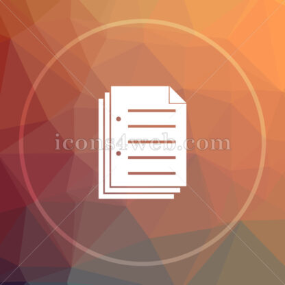 Document low poly icon. Website low poly icon - Website icons