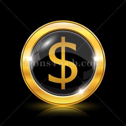 Dollar golden icon. - Website icons