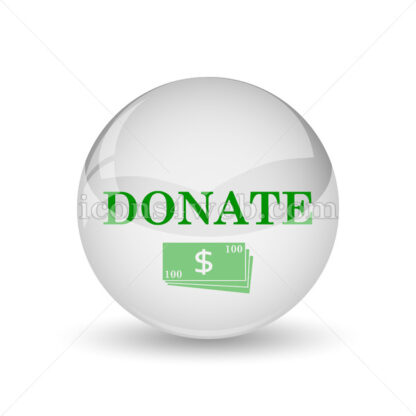 Donate glossy icon. Donate glossy button - Website icons