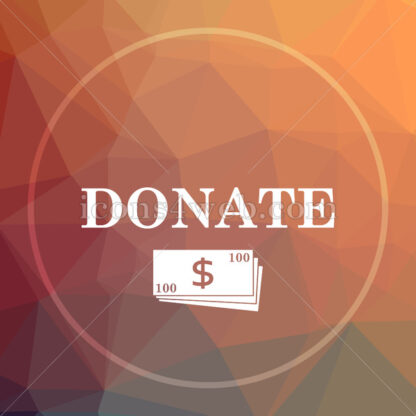 Donate low poly icon. Website low poly icon - Website icons
