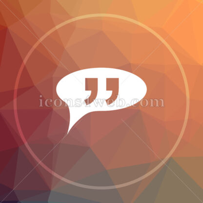 Double quotes low poly icon. Website low poly icon - Website icons