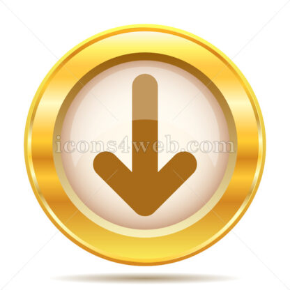 Down arrow golden button - Website icons