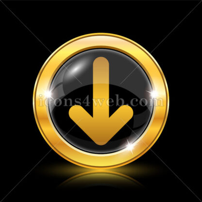 Down arrow golden icon. - Website icons