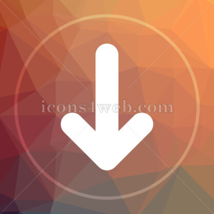 Down arrow low poly icon. Website low poly icon - Website icons