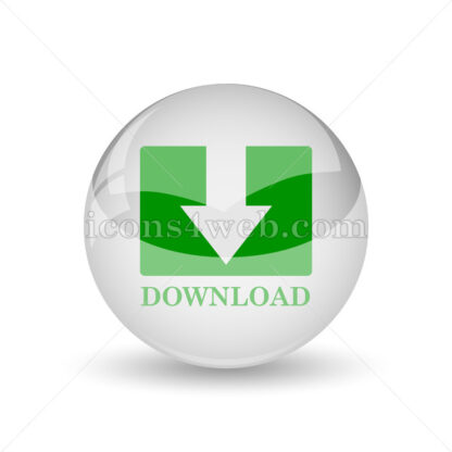 Download glossy icon. Download glossy button - Website icons