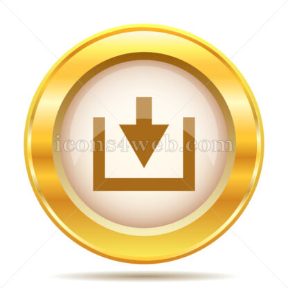 Download sign golden button - Website icons