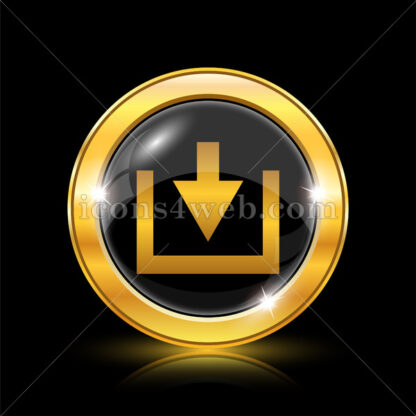 Download sign golden icon. - Website icons