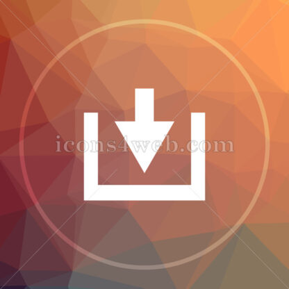 Download sign low poly icon. Website low poly icon - Website icons