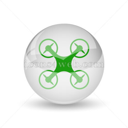 Drone glossy icon. Drone glossy button - Website icons