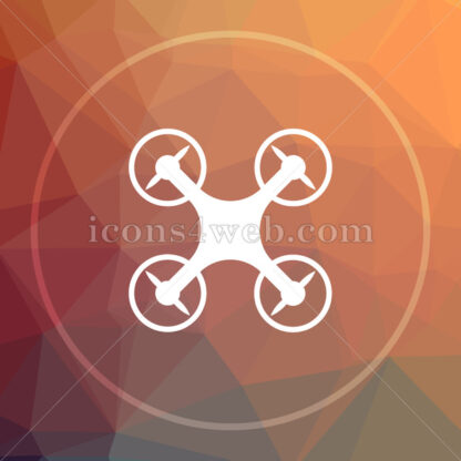 Drone low poly icon. Website low poly icon - Website icons