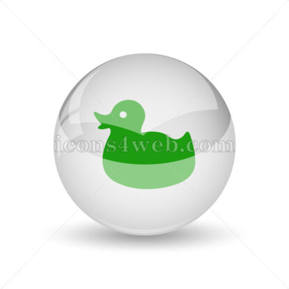 Duck glossy icon. Duck glossy button - Website icons