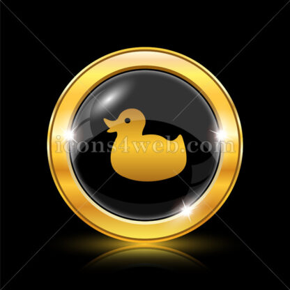 Duck golden icon. - Website icons