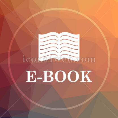 E-book low poly icon. Website low poly icon - Website icons