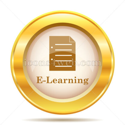 E-learning golden button - Website icons